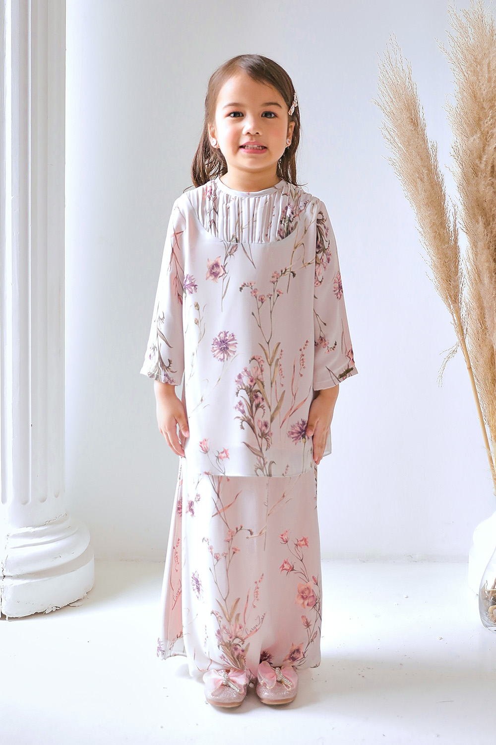 Hajjar Printed Kids - Soft Pink
